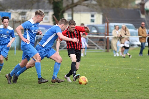 Goodwick's Rhys Dalling in action