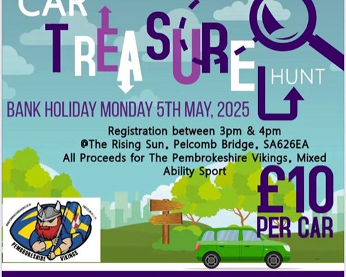 Pembrokeshire Vikings Car Treasure Hunt Raises Funds for Pembrokeshire Vikings