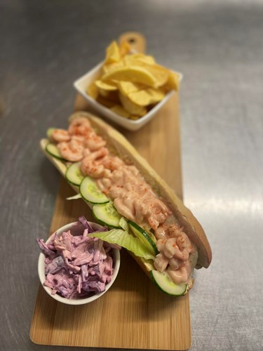 Prawn marie rose Baguette at Kenny's