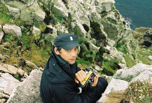 Mark Jenkin with his Bolex Camera