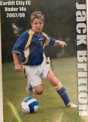 Jack Britton playing for Cardiff Under 14s