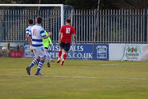 Carroll slots past Kilgetty keeper to score in the semi-final